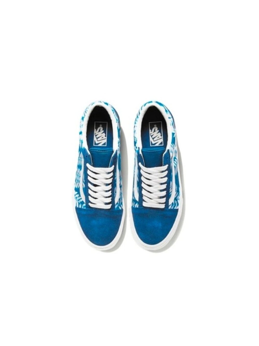 Vans Old Skool Women Tropical Blue White Suede Canvas Solar Floral 062026 - Picture 2 of 8